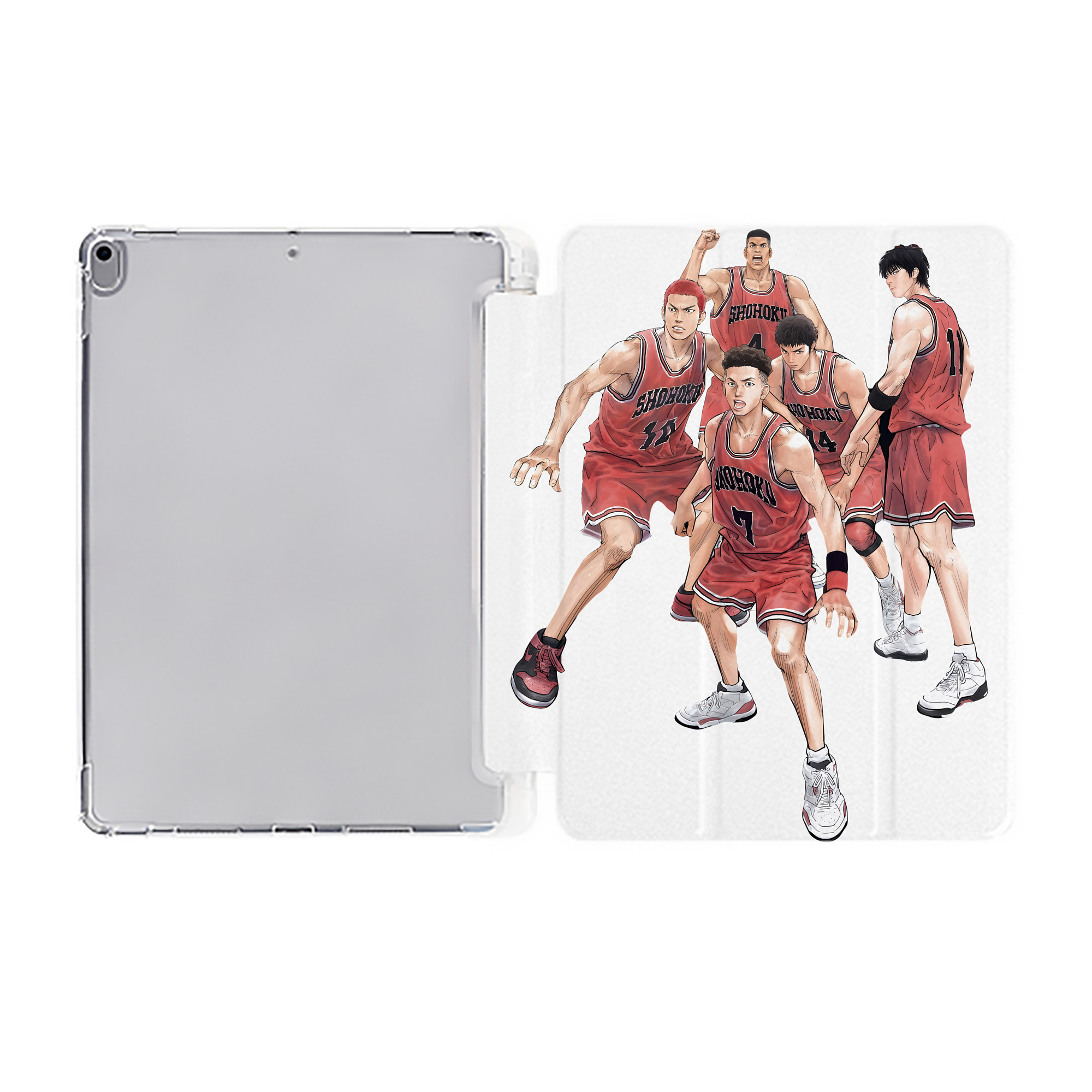 （画像用） SLAM DUNK／スラムダンク IPad ケース ペン収納付き 三つ折りスタンド PUレザー×シリコン 対応機種9.5/10.5/10.9インチ